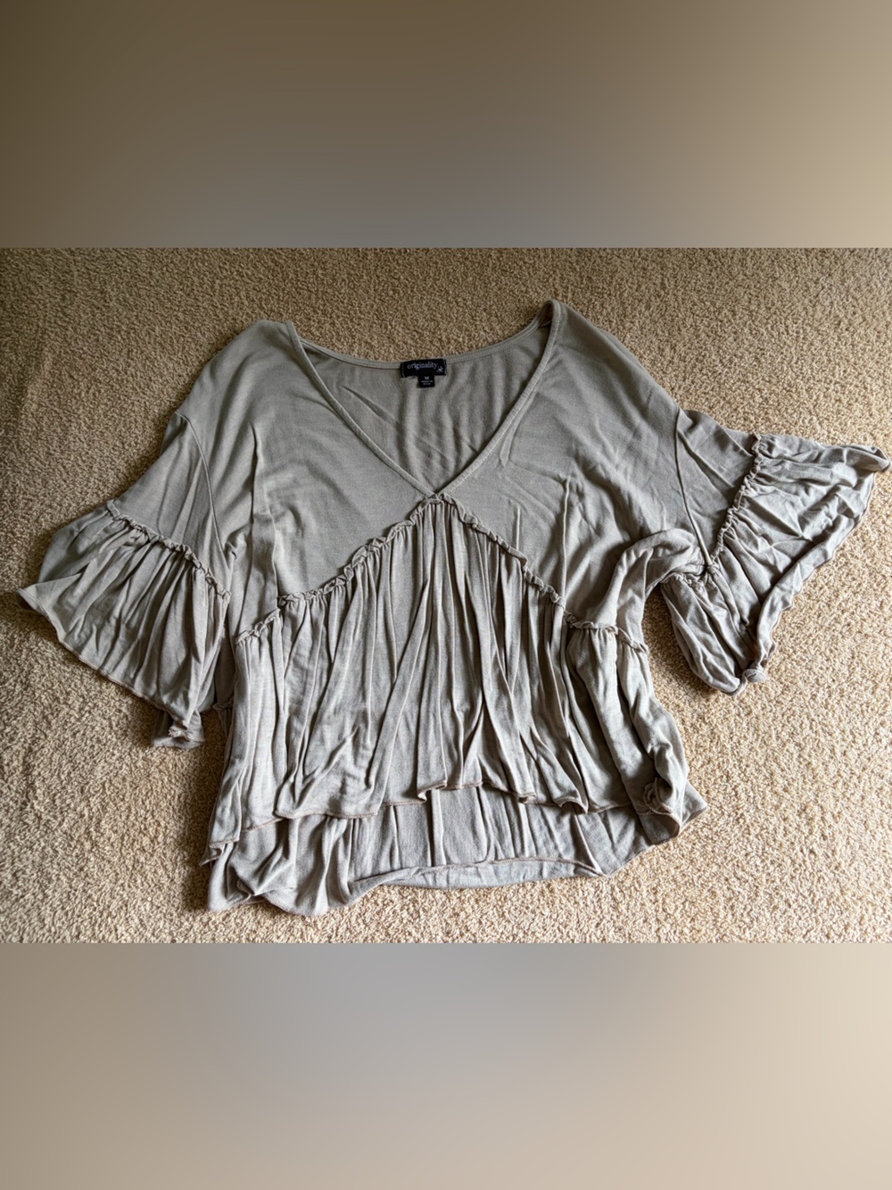 Boho Ruffled Sleeve Women's Top